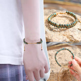 Boho Wrap Bracelets Natural Stone Beads Strand Pearl Jewelry Gift Set