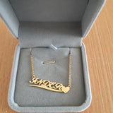 Personalized Name Pendant Necklace Heart Style Stainless Steel Choker Bridesmaid