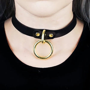 Women Harajuku Dark Rivet Leather Choker Necklace