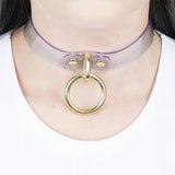 Women Harajuku Dark Rivet Leather Choker Necklace