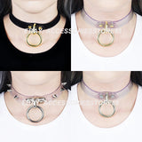 Women Harajuku Dark Rivet Leather Choker Necklace