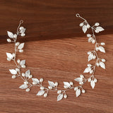 Bride Tiara Rhinestone Pearl Headband Hair Jewelry