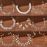 Bride Tiara Rhinestone Pearl Headband Hair Jewelry