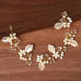 Bride Tiara Rhinestone Pearl Headband Hair Jewelry