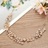 Women Rhinestone Flower Headband Bridal Hairband