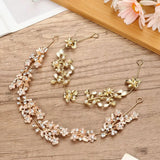 Women Rhinestone Flower Headband Bridal Hairband