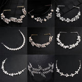 Women Rhinestone Flower Headband Bridal Hairband