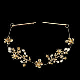 Women Rhinestone Flower Headband Bridal Hairband