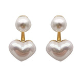 Vintage Style Camellia Baroque Pearl Earrings