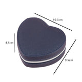 Heart Shaped Jewellery Box Portable Leather Storage Case