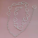 Heart Shape Metal Body Belly Chain Belt for Dress Jewellery