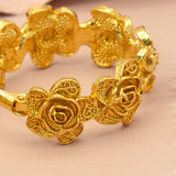 Rose Flower Pattern Hoop Earrings for Women