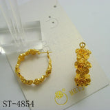Rose Flower Pattern Hoop Earrings for Women