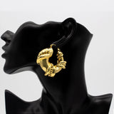 24K Plated Women Hoop Earrings Copper For Daily Wear