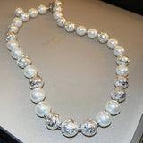 Women Pearl Necklace Advanced Sense Versatile Beaded Pendant Necklace