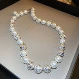 Women Pearl Necklace Advanced Sense Versatile Beaded Pendant Necklace