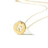 Women Initial Charm Gold Necklace Stainless Steel 26 English Initials Necklace