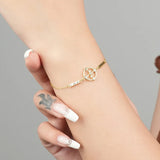 Retro Roman Numeral Pointer Bracelet Silver 925 for Women