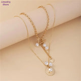 Irregular Pearls Pendant Multilayer Punk Necklaces