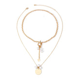 Irregular Pearls Pendant Multilayer Punk Necklaces