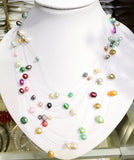 Baroque Pearl Necklace 10 Rows 18''