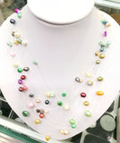 Baroque Pearl Necklace 10 Rows 18''