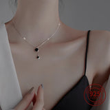 S925 Sterling Silver Women's Round Plate Necklace