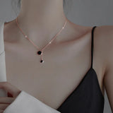 S925 Sterling Silver Women's Round Plate Necklace