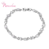Women Jewelry CZ Charms Roman Bangles Royal Queen Bracelet
