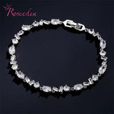 Women Jewelry CZ Charms Roman Bangles Royal Queen Bracelet