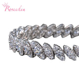 Royal Queen Bracelet CZ Charms Roman Bangles