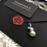 Polar Bear With Pearl Charm Pendant Accessories Animal Gift
