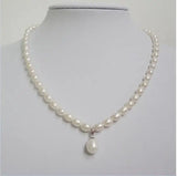 6-7mm Freshwater Pearl Necklace Pendant 18''