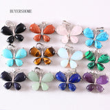 Green Aventurine Malachite Butterfly Pendant for Necklace