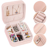 Women Jewelry Leather Storage Box Case Makeup Portable Display Box