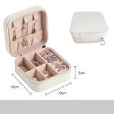 Women Jewelry Leather Storage Box Case Makeup Portable Display Box
