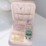 Women Jewelry Leather Storage Box Case Makeup Portable Display Box