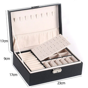 Jewelry Organizer Box for Earrings Rings Necklace Storage