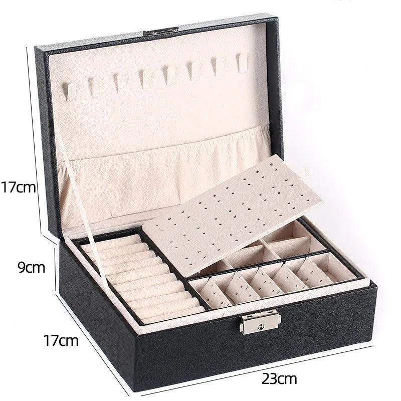 Jewelry Organizer Box for Earrings Rings Necklace Storage