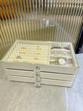 3-Layer Acrylic Jewelry Organizer Box Large Capacity for Women, Stray Kids