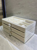 3-Layer Acrylic Jewelry Organizer Box Large Capacity for Women, Stray Kids