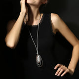 Vintage Long Necklace Choker Geometric Collier Sweater Goth Chain