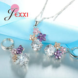925 Silver Austrian Crystal Jewelry Set Wedding Accessories