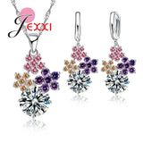 925 Silver Austrian Crystal Jewelry Set Wedding Accessories