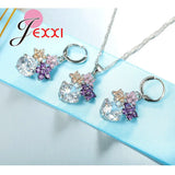 925 Silver Austrian Crystal Jewelry Set Wedding Accessories
