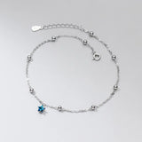 925 Silver Stars Ankle Bracelet Foot Chain Rose Female Accessories