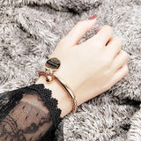 Stainless Steel Ball Beads Bracelet with Circle Tag Charm