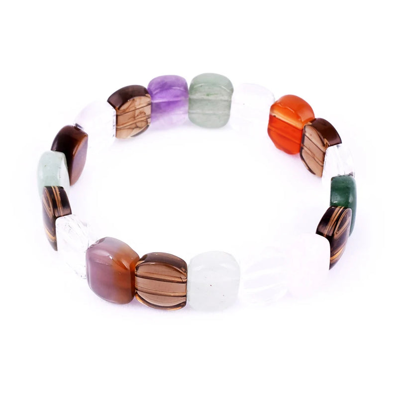 Stone Beaded Bracelet High-Quality Girl Casual Stretch Bangle Gift