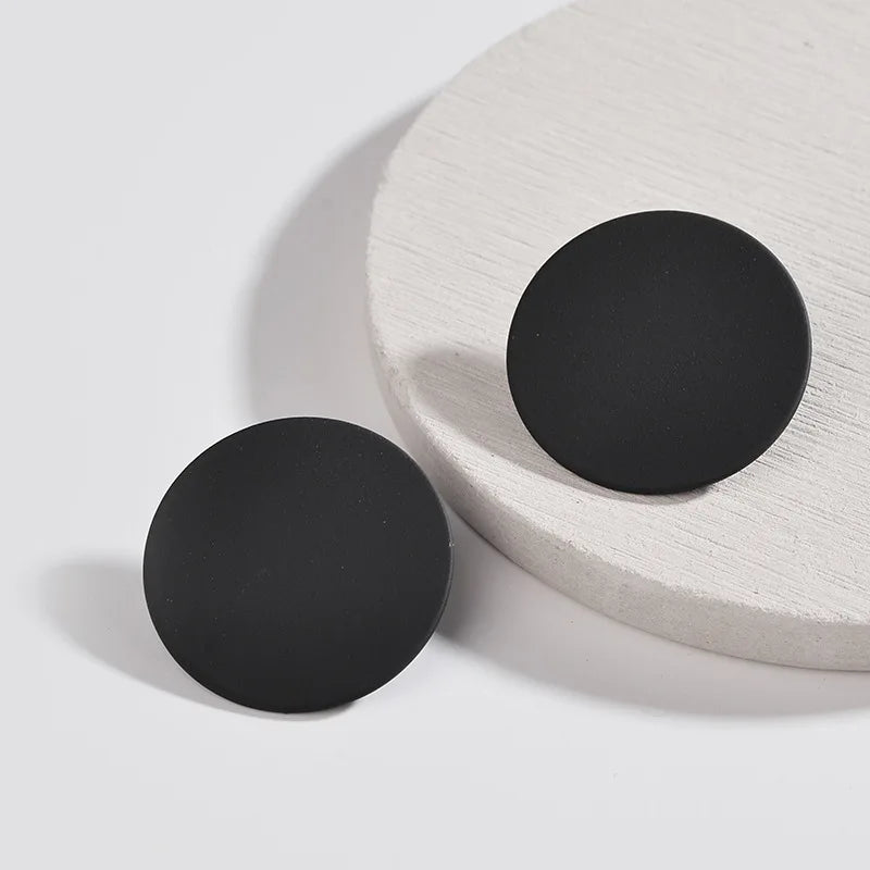 Paint Round Earrings Medium Statement Round Stud Earrings