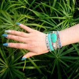 Women Leather Bracelet 5 Strands Wrap Bracelets Boho Gift